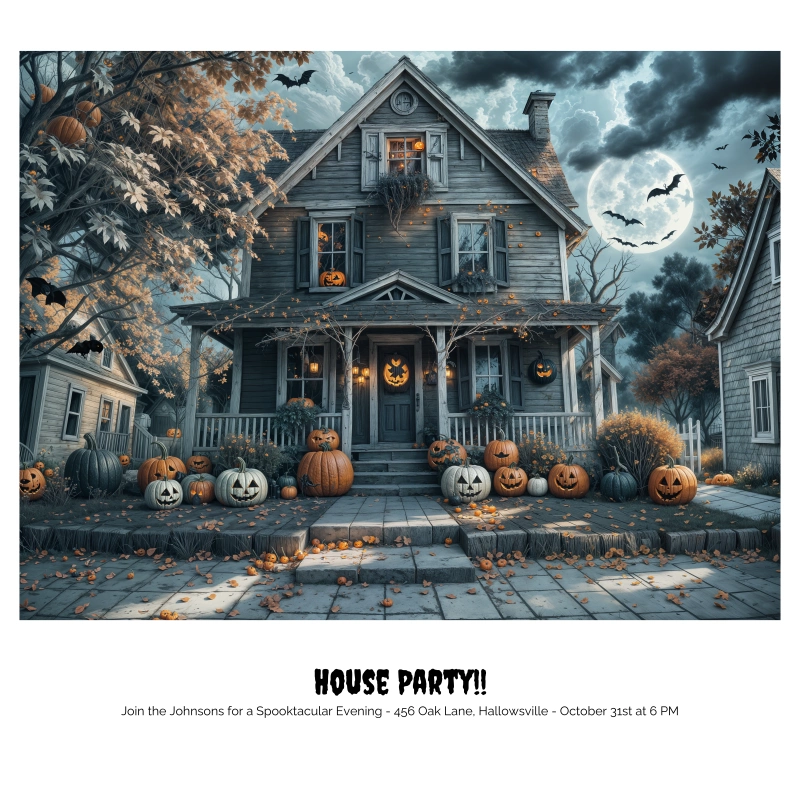 Halloween Classic: Great for themed mailers or framed gifts.