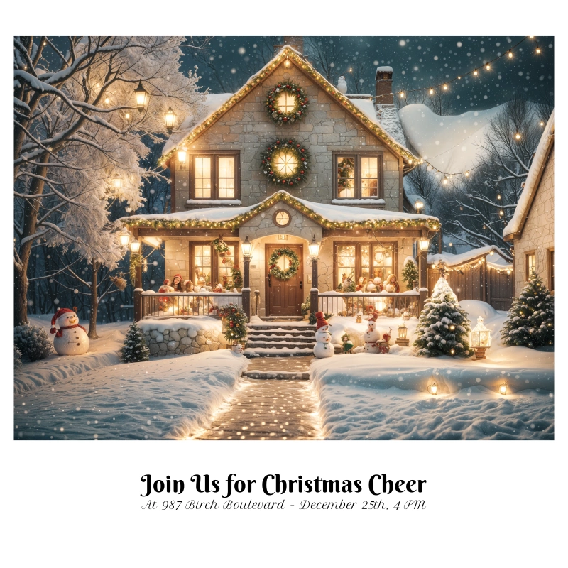 Sample: Top Christmas - New Home for Christmas card